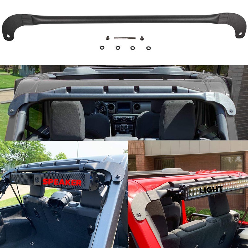 Sunluway Roll Cage Light/Speaker Mount Trunk Bar for 2018-2025 Jeep Wrangler JL Unlimited 4-Door ONLY - Image 1